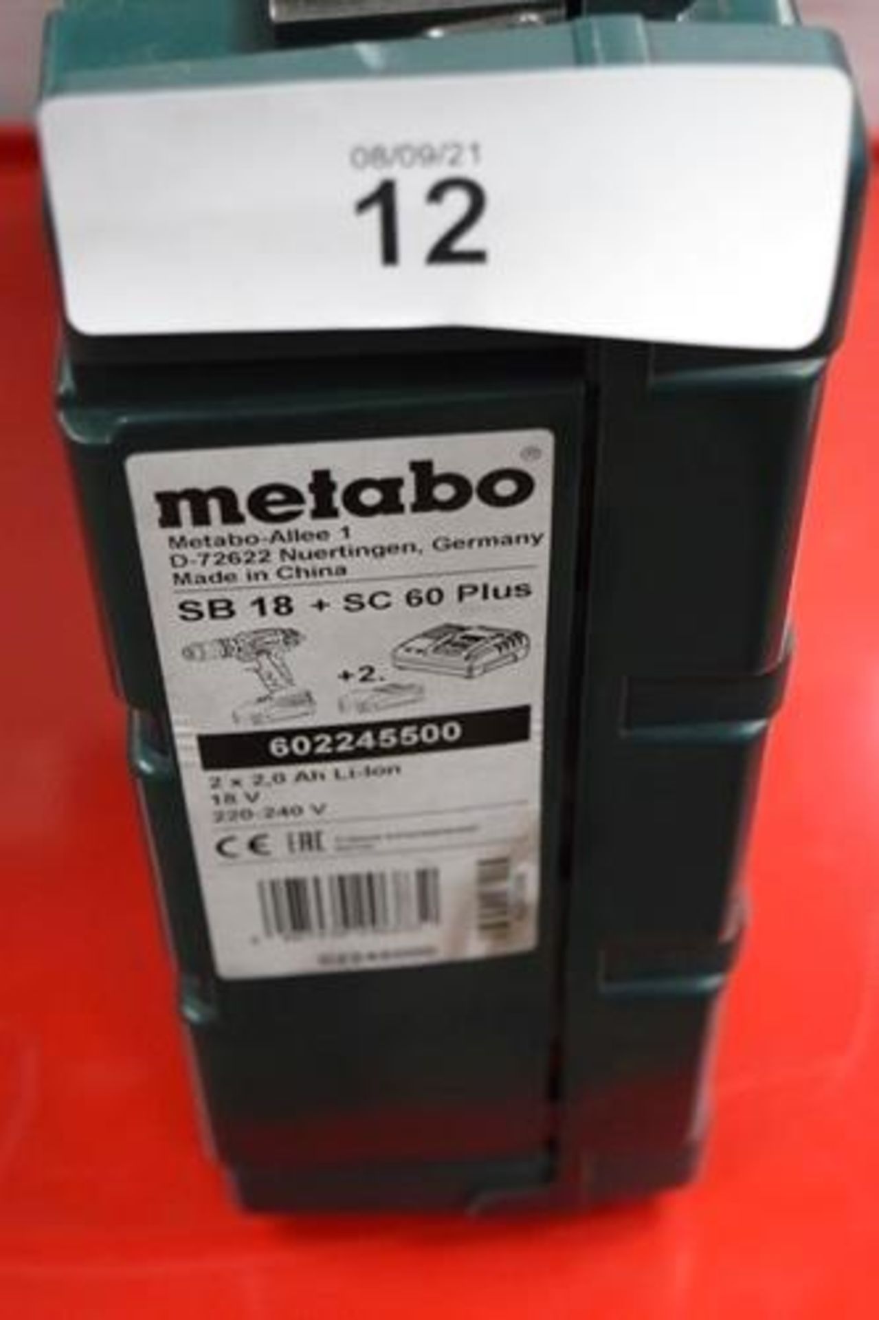 1 x Metabo 18V cordless drill, model SB18 + SC60 Plus, with 1 x 18V 2.0Ah battery, charger, manual - Image 4 of 4