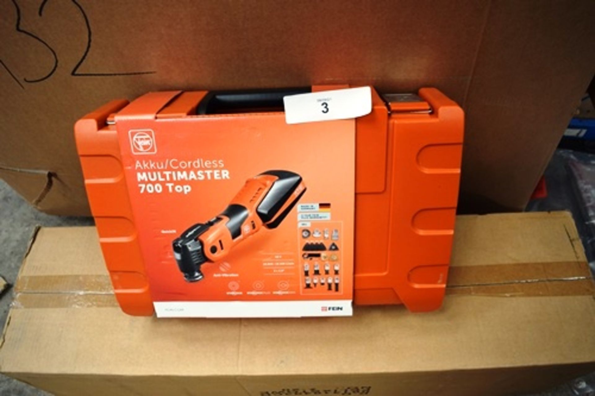 1 x Fein Akku 18V cordless multimaster 700 top oscillating multi tool - New in case (ES10)