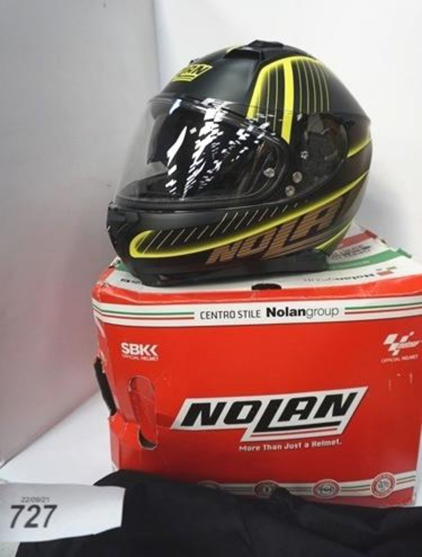 1 x Nolan flat back N87 motorcycle helmet, type Harp -N-Com, size XS, RRP £189.00 - New in box (