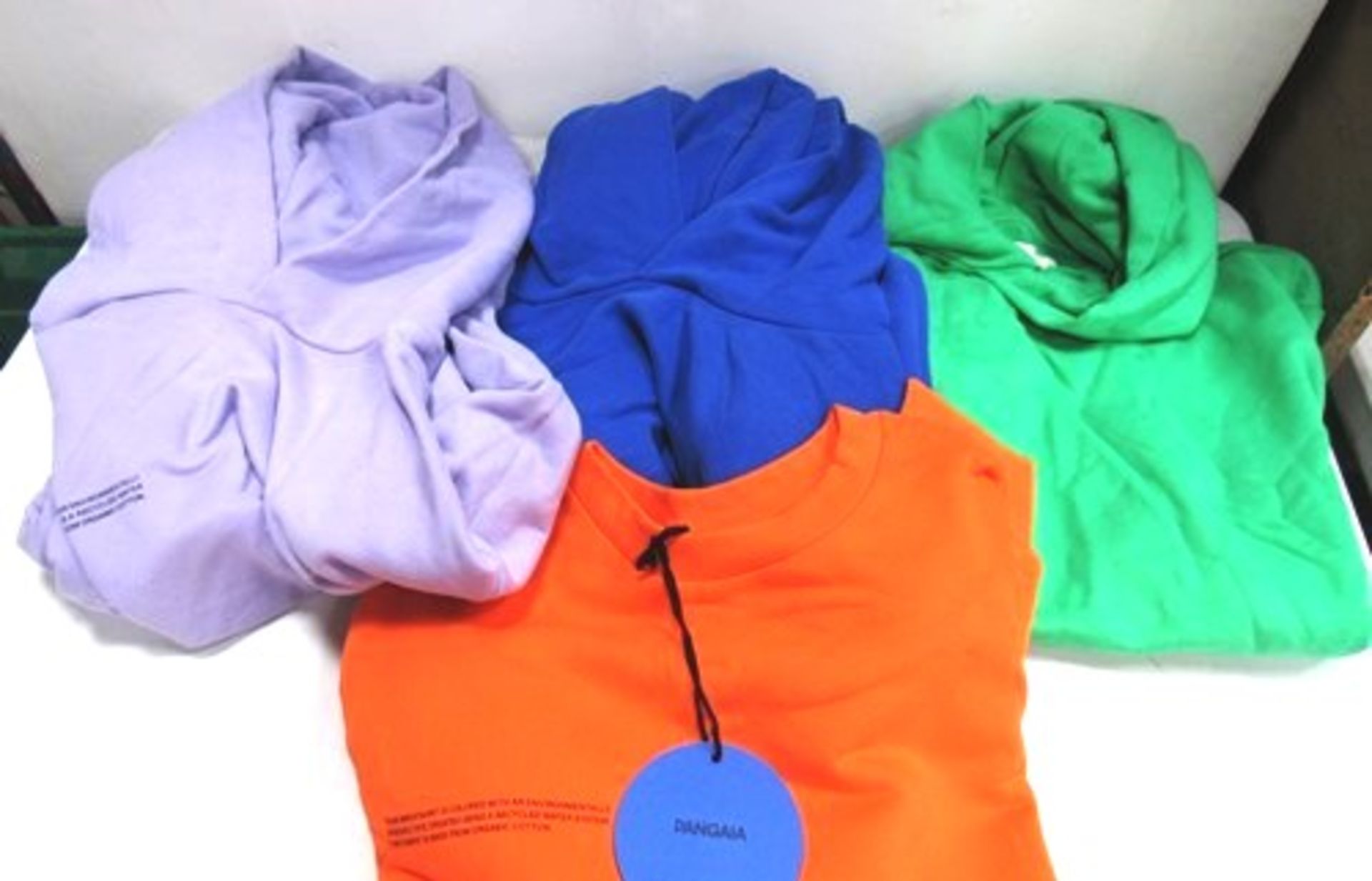 3 x Pangaia cropped hoodies size small and 1 x Pangaia cropped sweat, size small - New (1B)