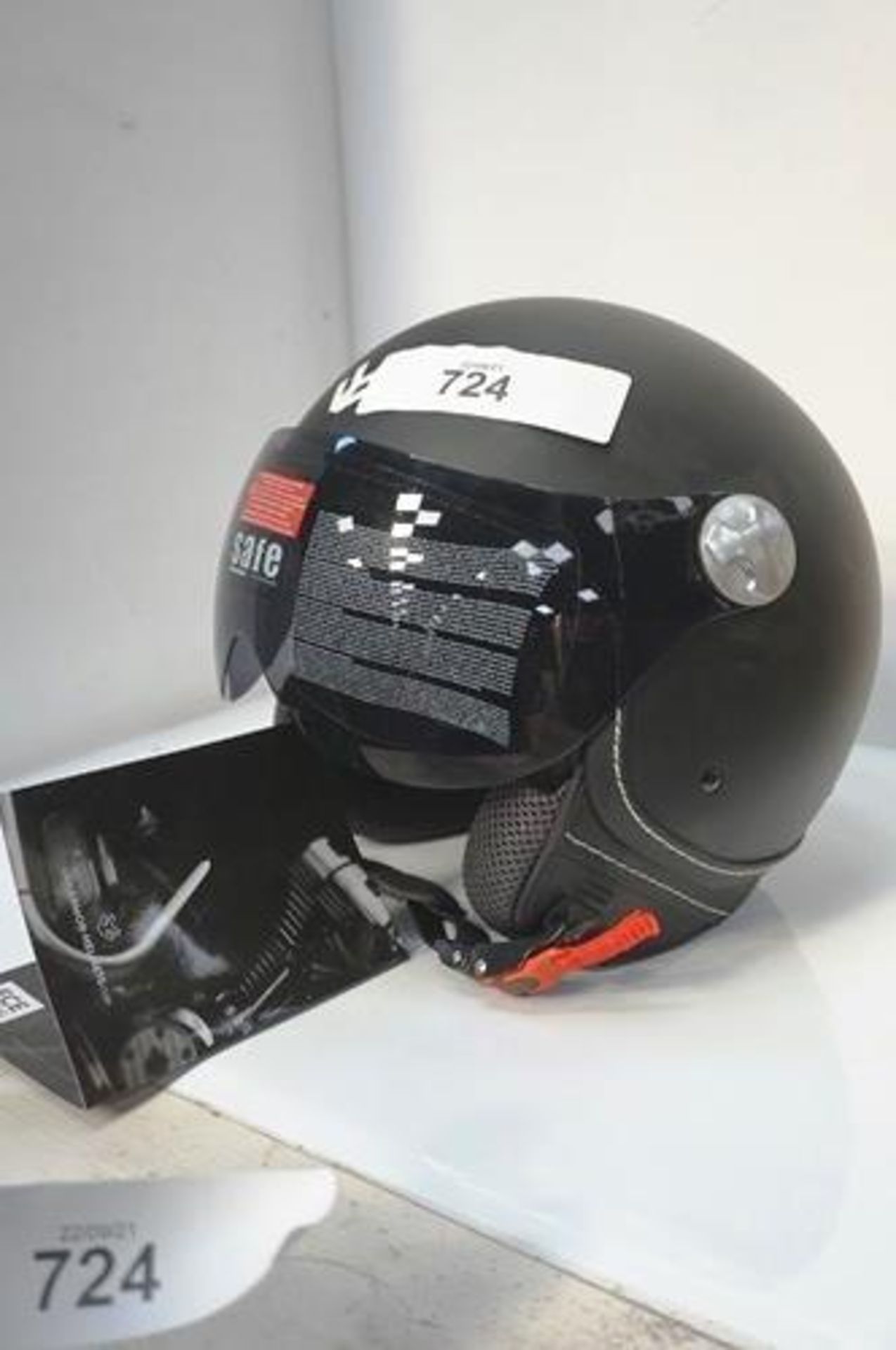 1 x Armor black motorcycle helmet, type ECE 22-05, size 55-56 - New with tags (GS15)
