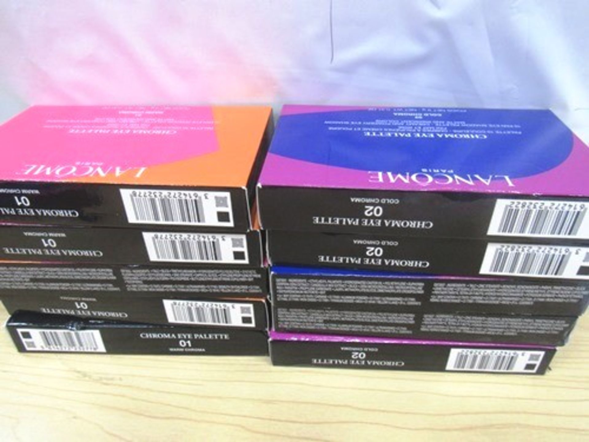 10 x Lancôme eye palettes comprising 5 x Chroma 1 and 5 x Chroma 2 - Sealed new in box (C12A)