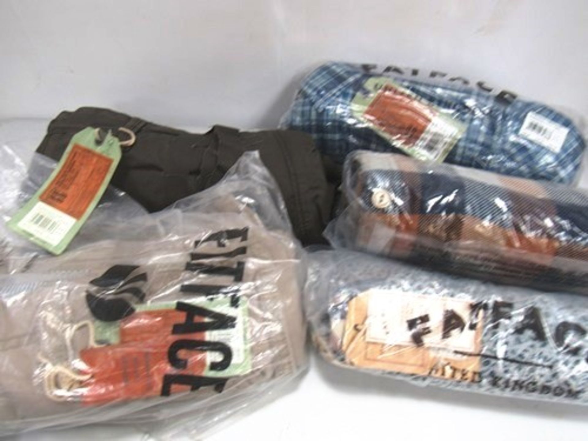 5 x items of men's Fat Face clothing comprising 2 x pairs chinos, both size 38R and 3 x shirts, 2