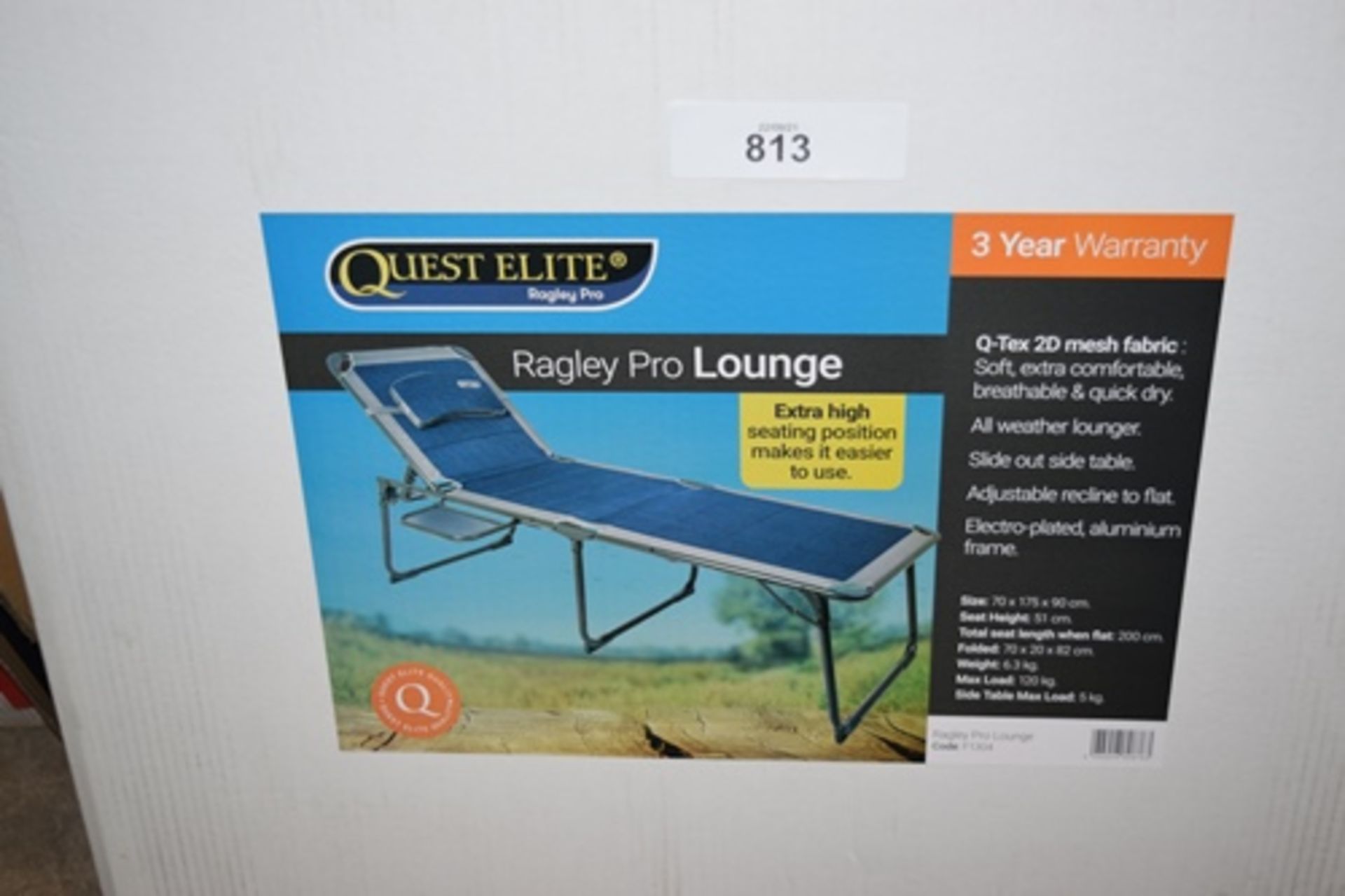 1 x Quest Ragley Pro lounger, Code F1304 - Sealed new in box (gs19 End)