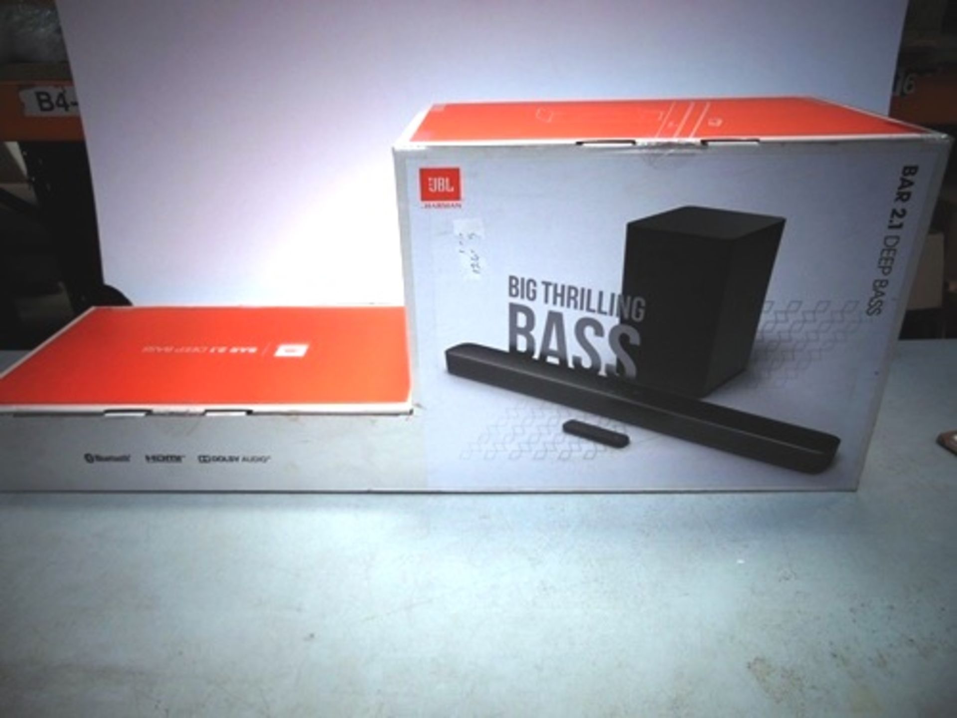 1 x JBL Bar 2.1 deep bass sound bar, model JBLBAR21DBBLKUK - Sealed new in box (ES1)