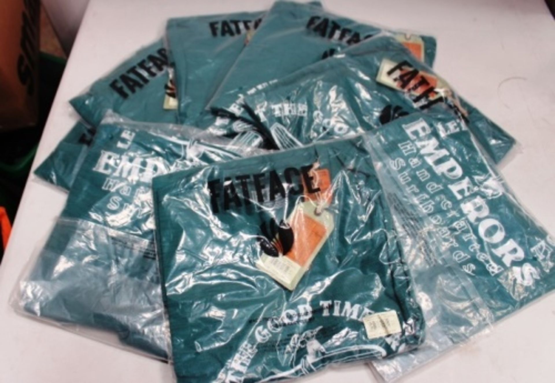 8 x Fat Face Emperor Penguin graphic green teal t-shirts, assorted sizes - New with tags (EB4)