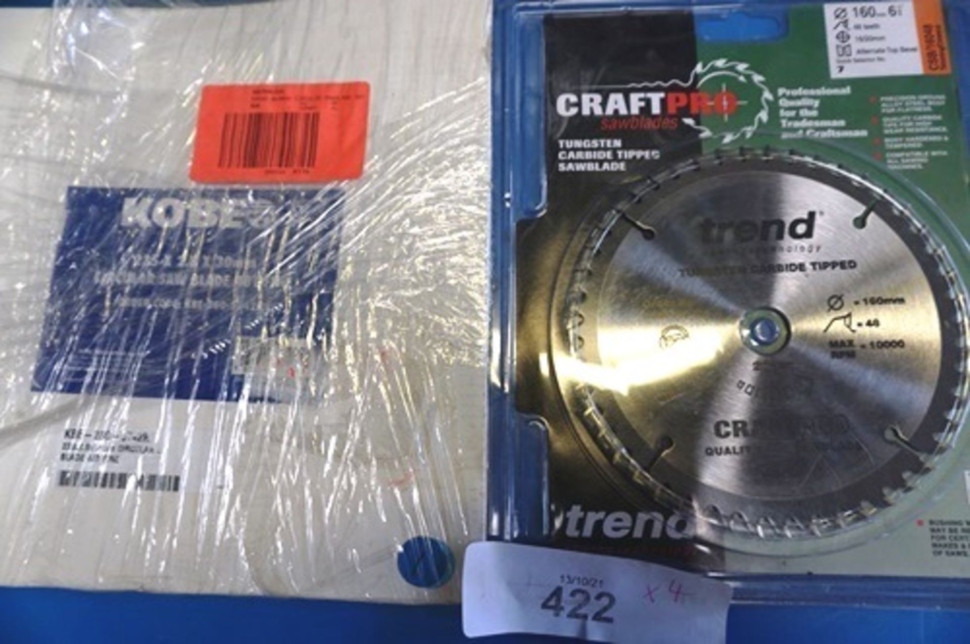 4 x assorted saw blades including 1 x Kobe 235 x 2.8 x 30mm, 1 x Dart 216mm diameter and 1 x Freud - Image 3 of 3