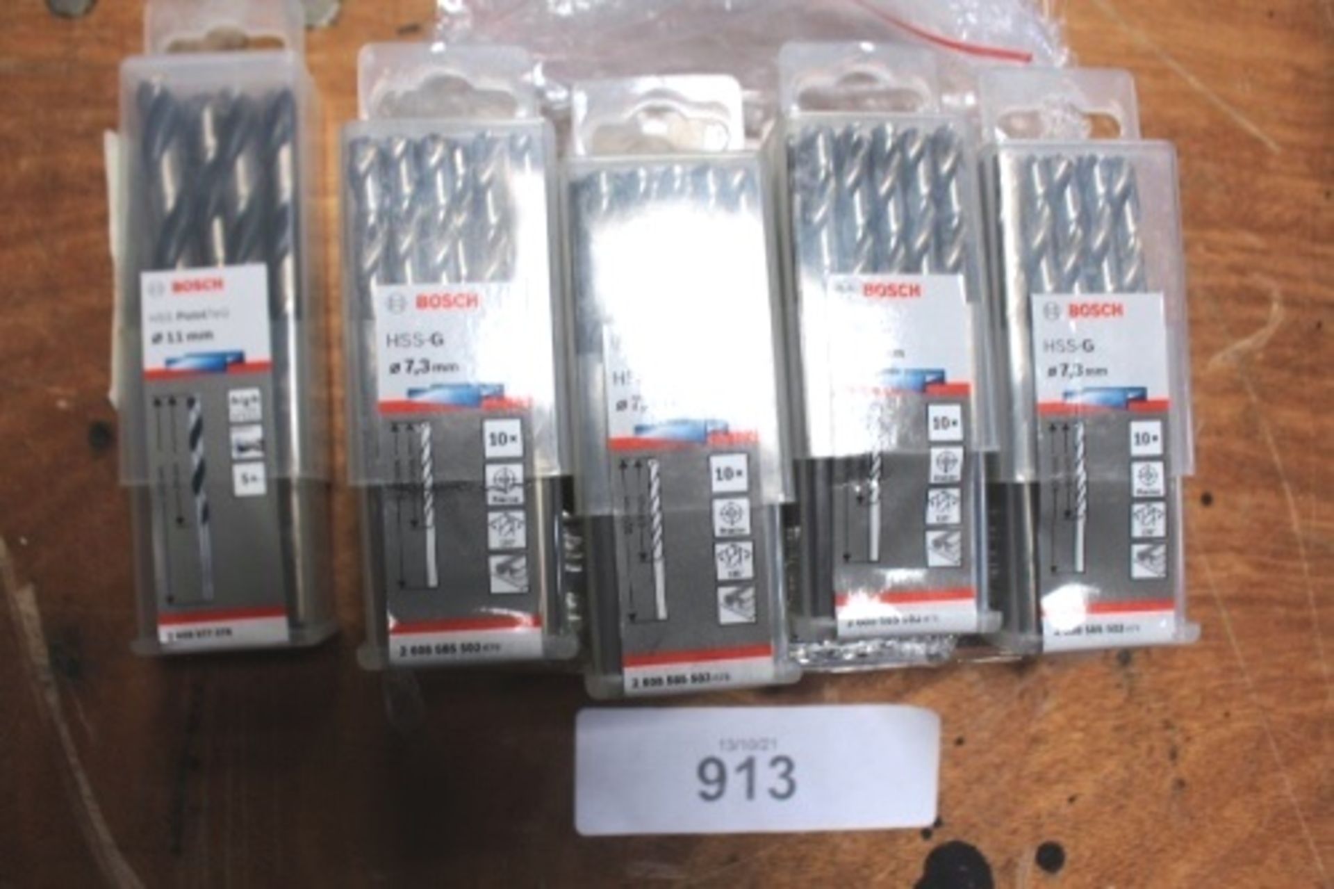 13 x packs of Bosch HSSG 7.3mm drills and 1 x pack of 5 x 11mm - Grade B (SW9)