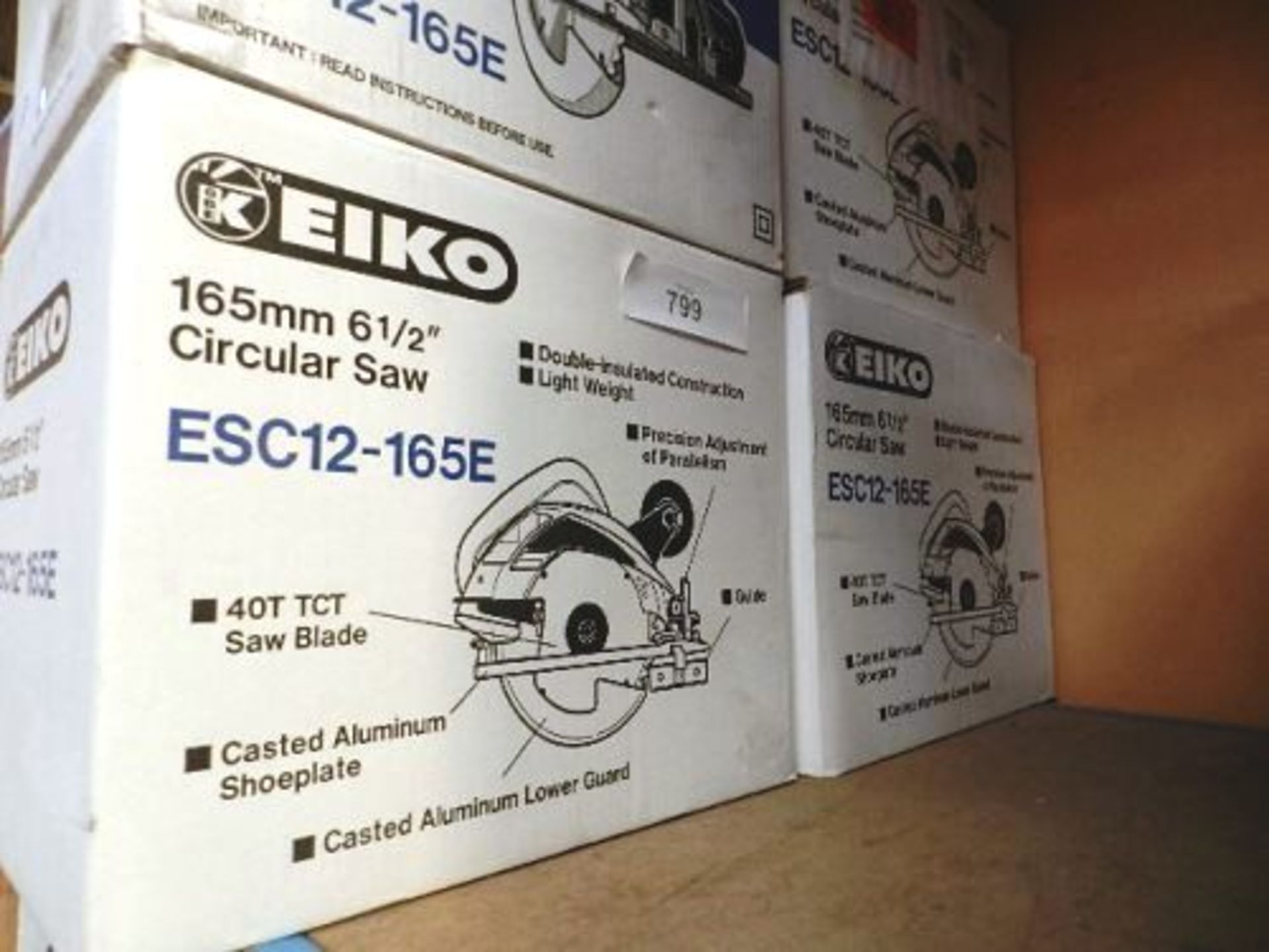 4 x EIKO 165mm circular saws, Model ESC12-165E, 110V - (grade B) (ES17)