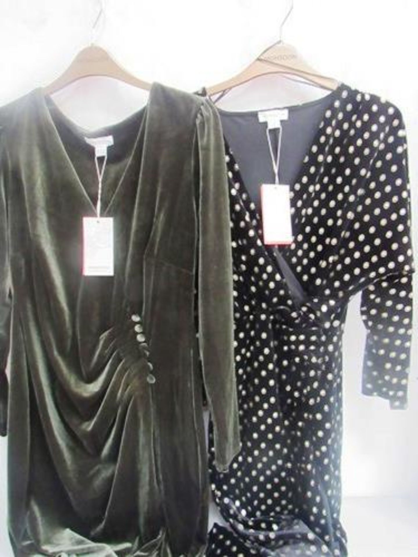 2 x Monsoon evening wear dresses in brushed velvet, size 14 - New with tags (1B)