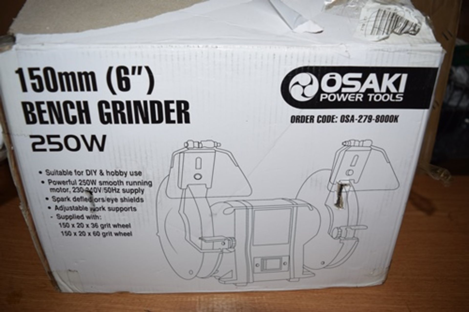 1 x Osaki bench grinder, Model OSA-279-8000K, 150mm, 250W (Grade B) (ES17)