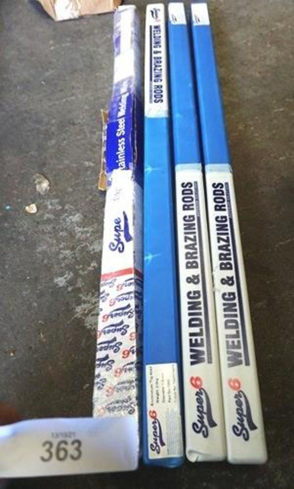 4 x packs of Super 6 comprising 3 x aluminium Tig 4043 1.6mm and 1 x stainless steel tig welding