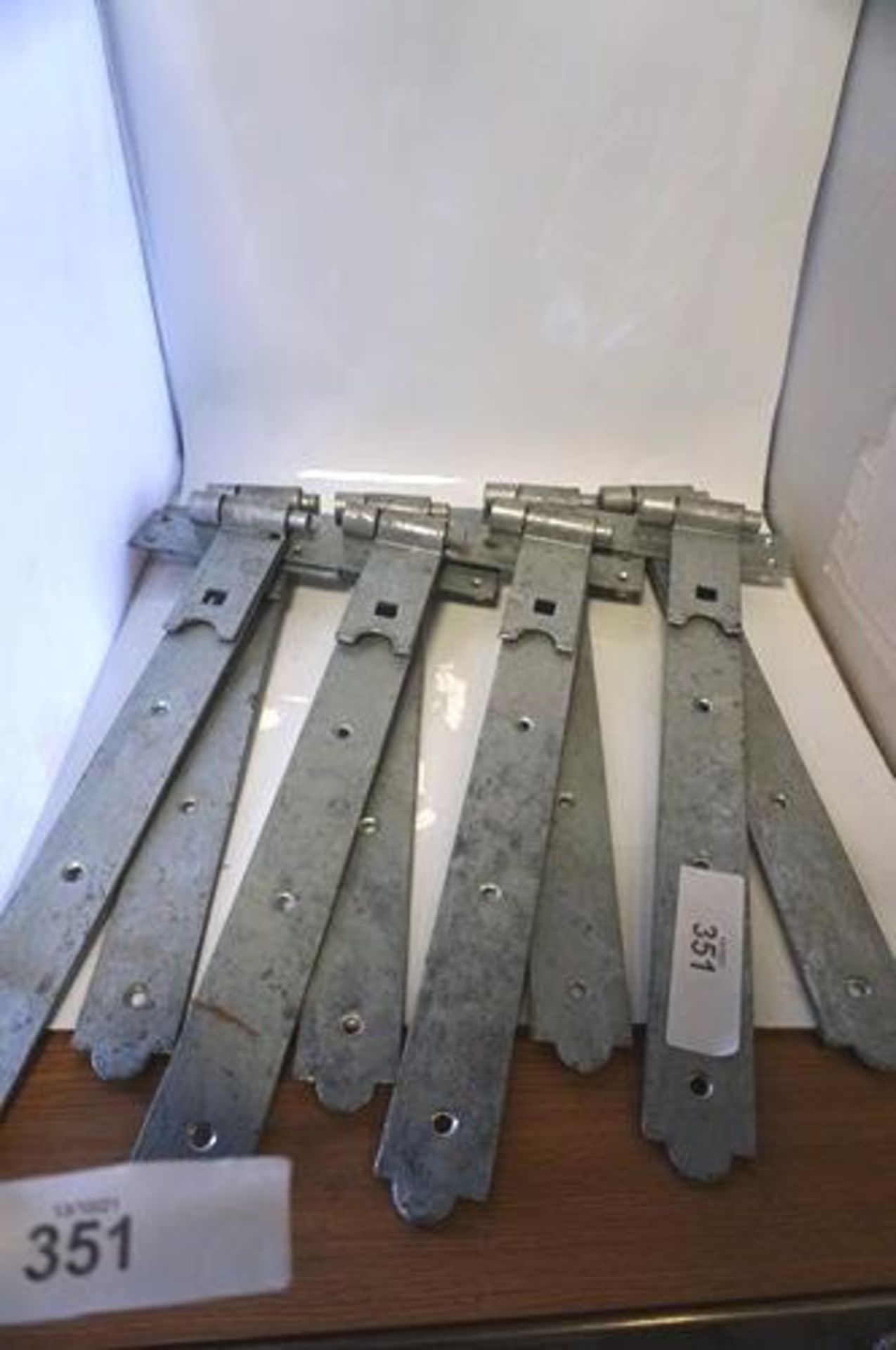 4 x pairs of Perry galvanised 18" strap and hook hinges - New (TC1)