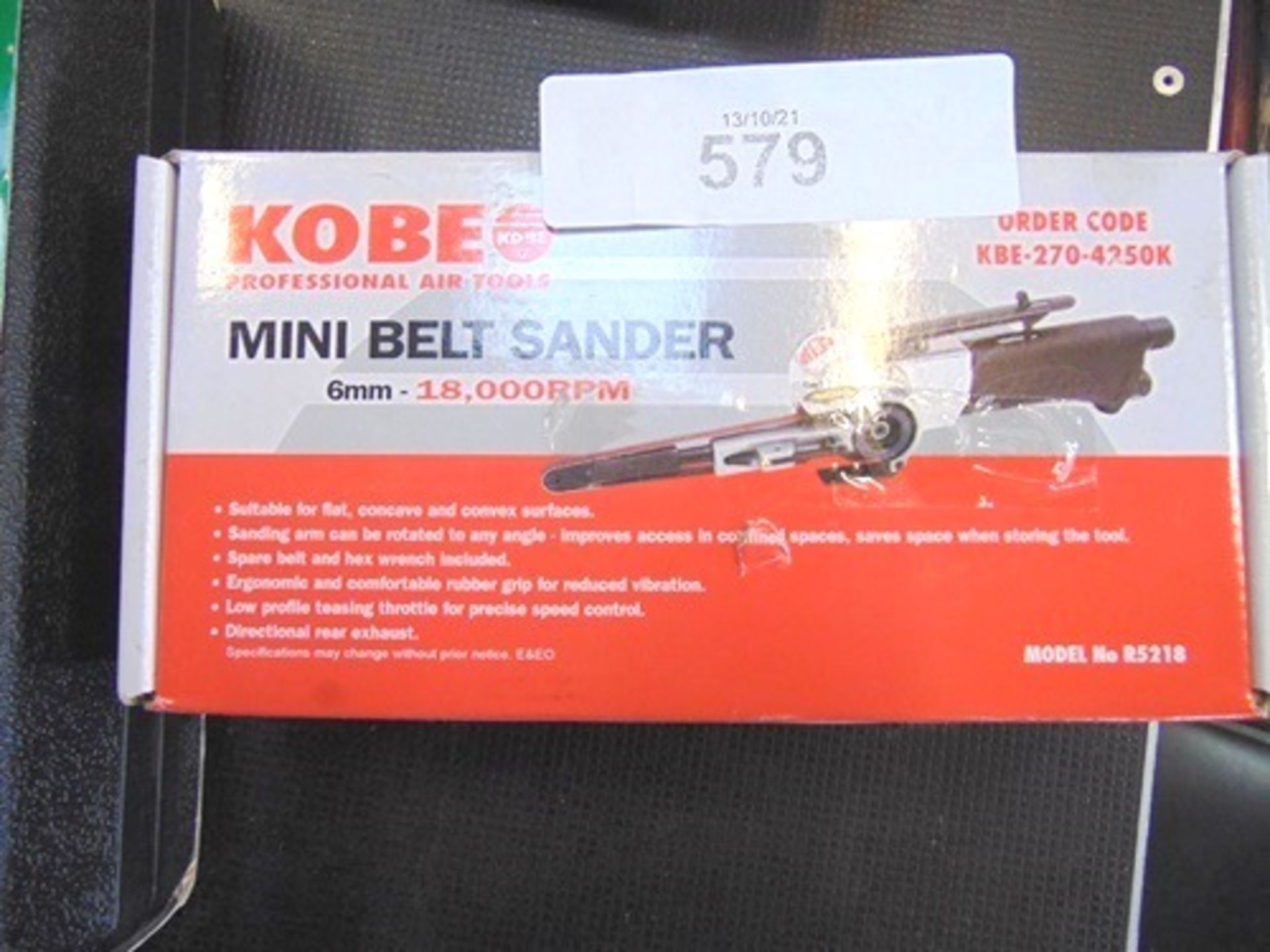 A selection of air tool sanders including 1 x Kobe mini belt sander 20mm KBE-270-4200K, 1 x Kobe - Image 2 of 3