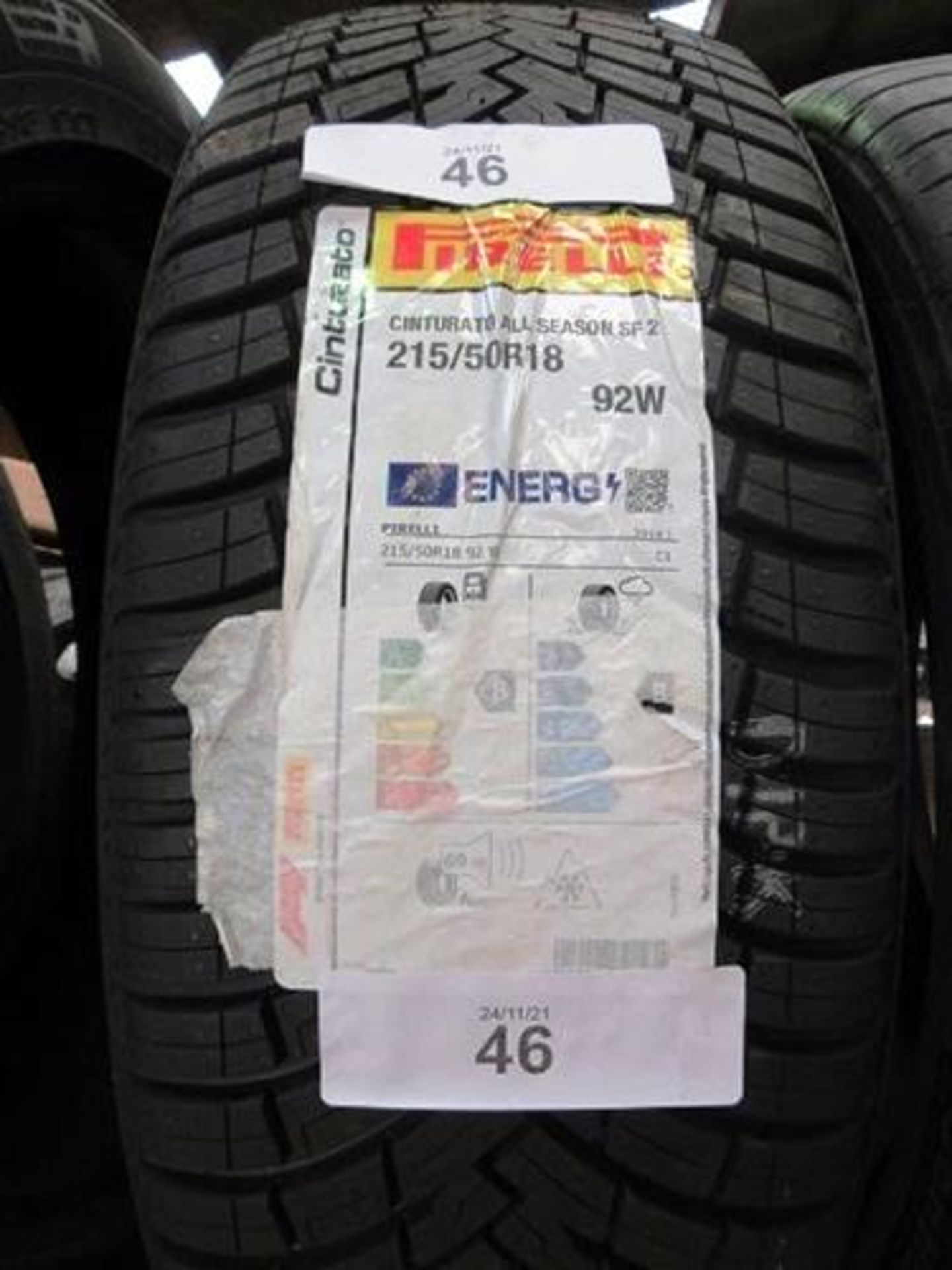 1 x Pirelli Cinturato All Season SF2 tyre, size 215/50R18 92W - New with labels (GS15)