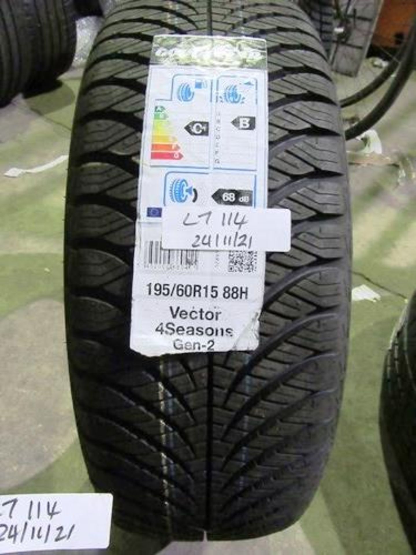 1 x Goodyear Vector 4 seasons Gen 2 tyre, size 195/60R15 88H, new with labels,Riken Road Performance - Image 2 of 2
