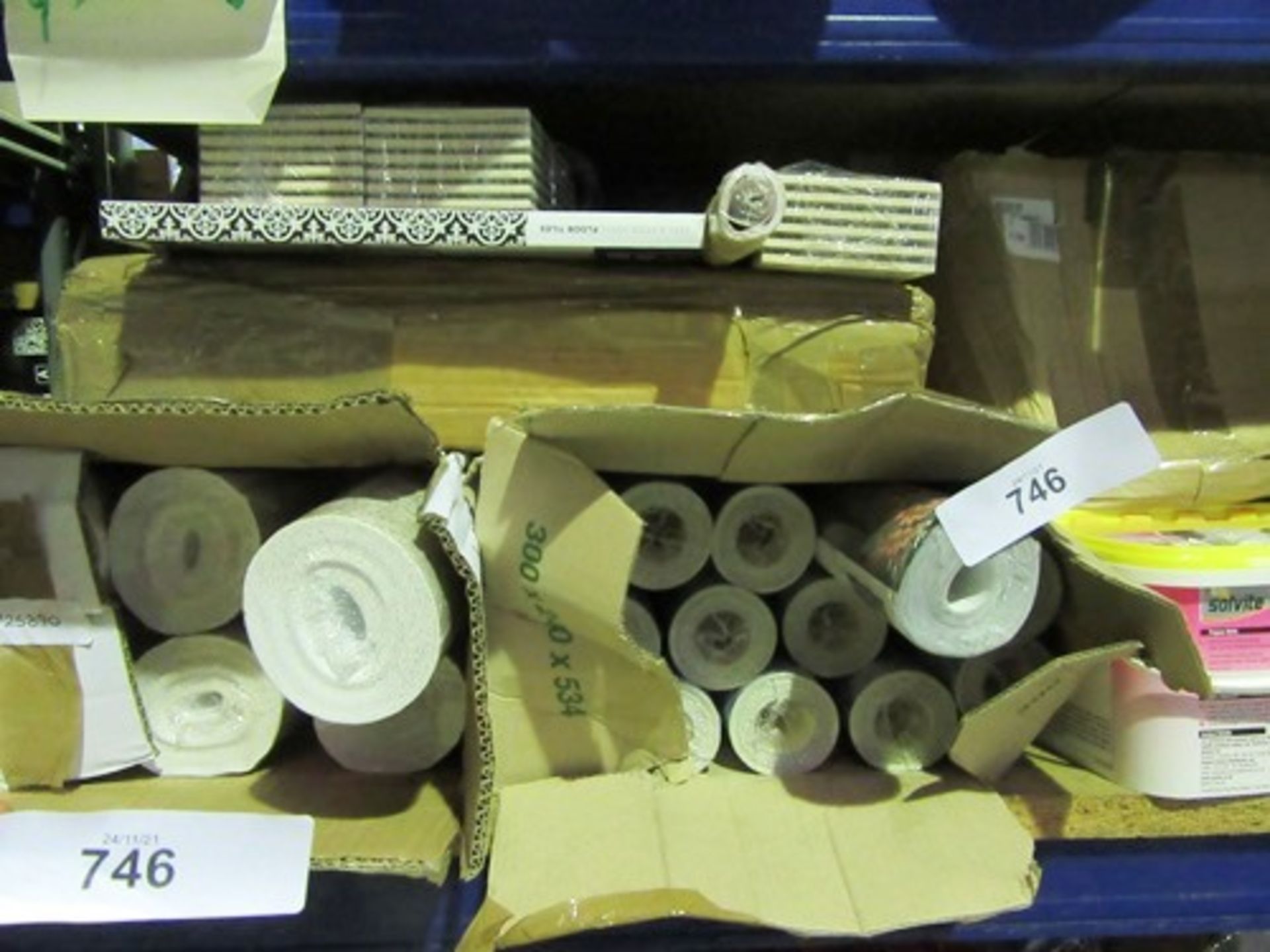 A selection of wallpaper, tiles, stick vinyl tiles, adhesive etc - New (GS26) - Image 2 of 6