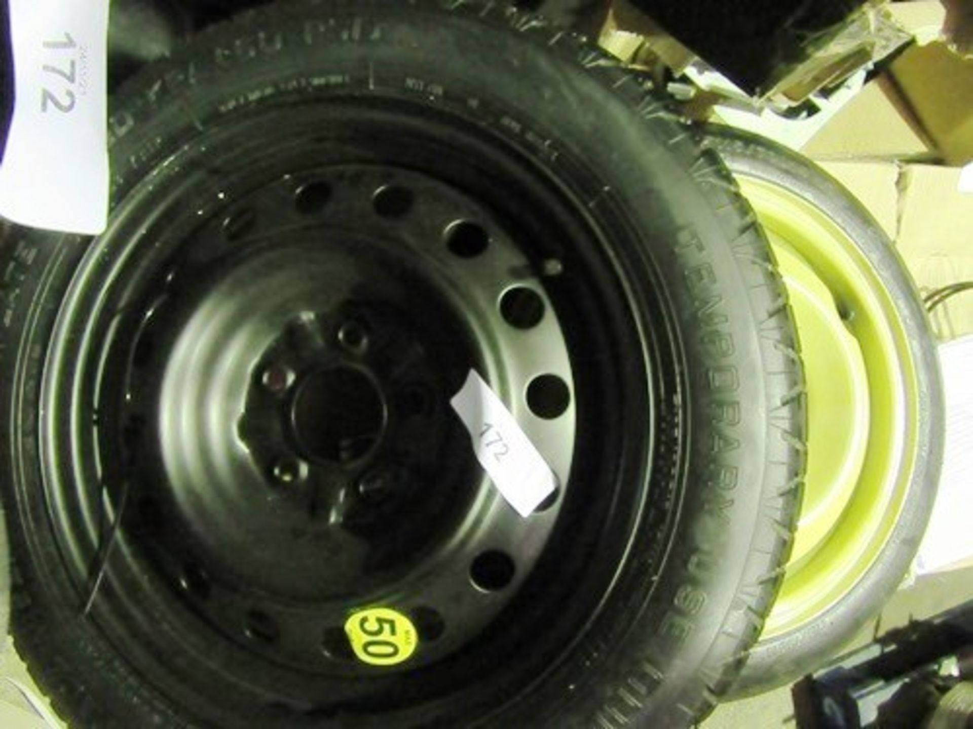 2 x Get You Home space saver tyres, new and 1 x Get You Home space saver tyre, second-hand (