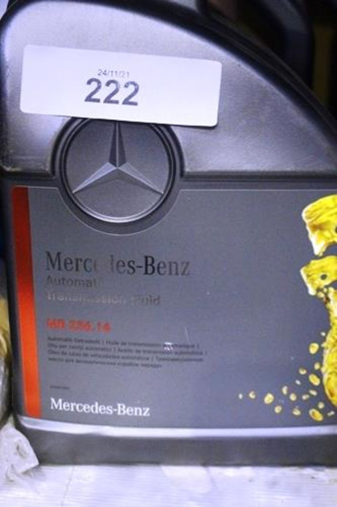 2 x 5ltr bottles of Mercedes Benz SAE-5W-40-MB229.5 oil and 1 x 5ltr bottle of Mercedes Benz auto