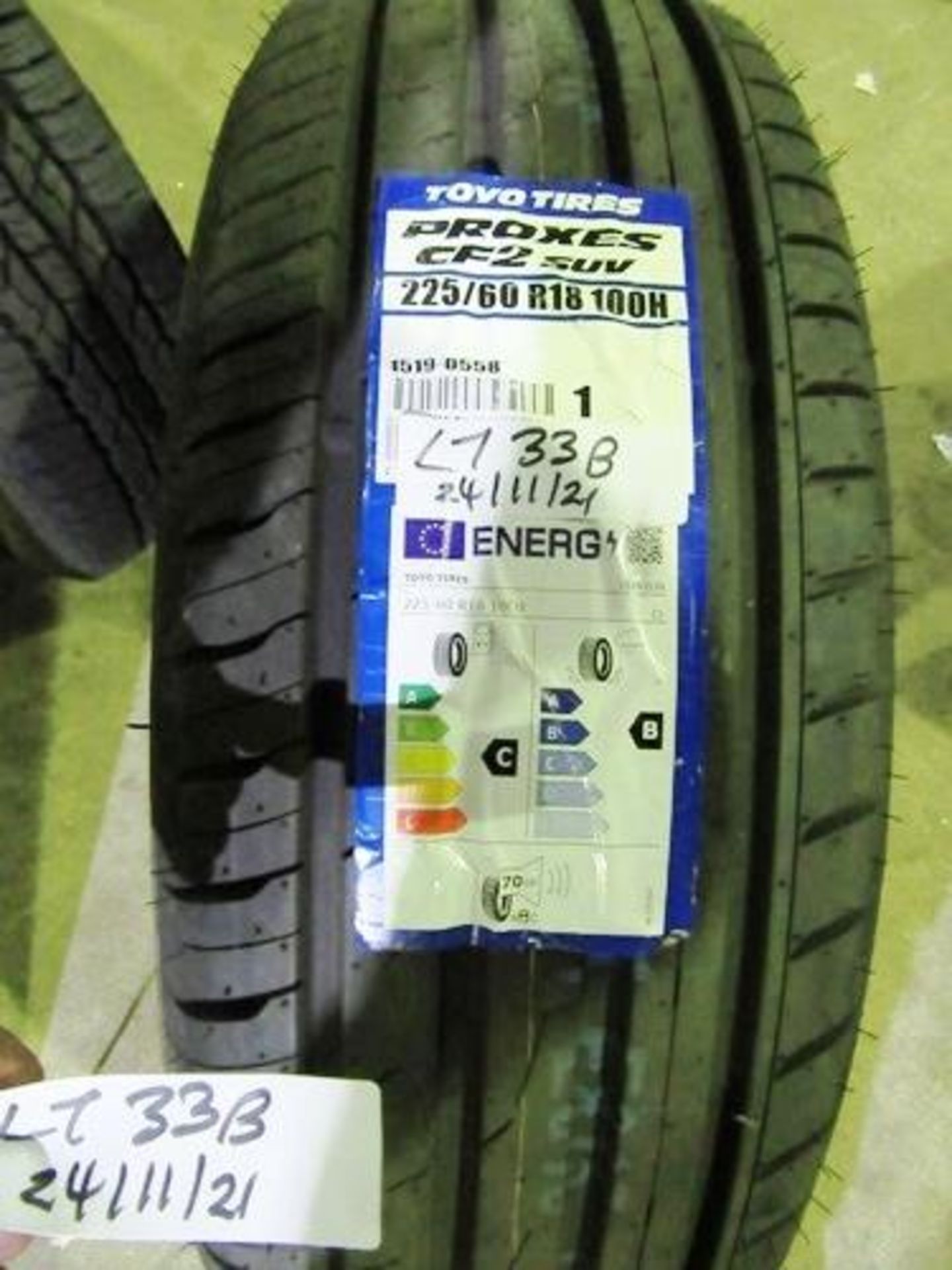 1 x Toyo Proxes CF2 SUV tyre, size 225/60R18 100H, new with labels (GS16)