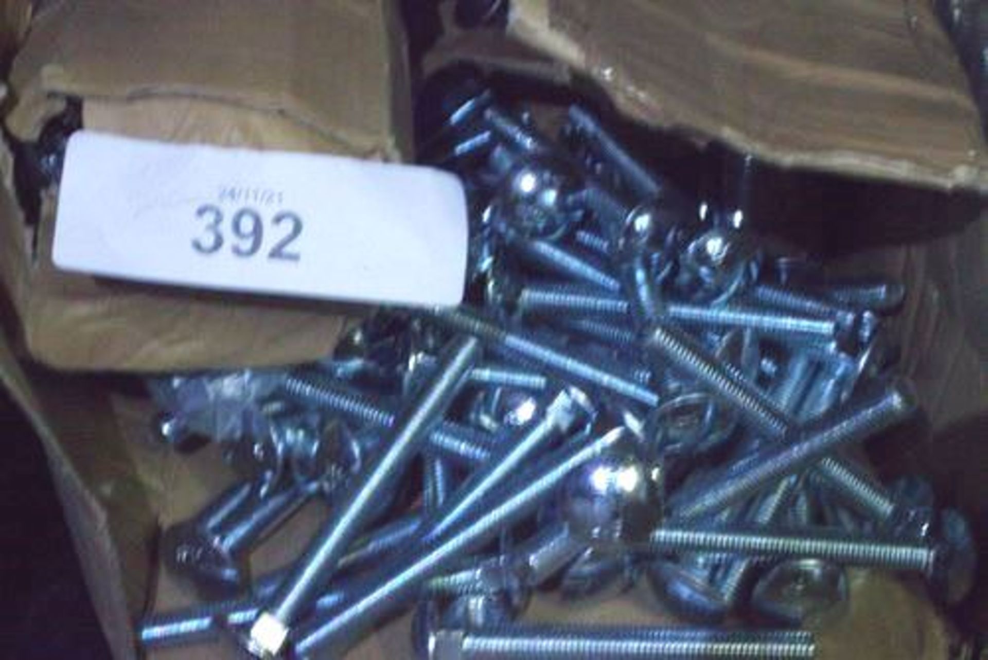 A selection of fixings including approximately 100 Unifix cup square hexagon M12 by 110 bolts,
