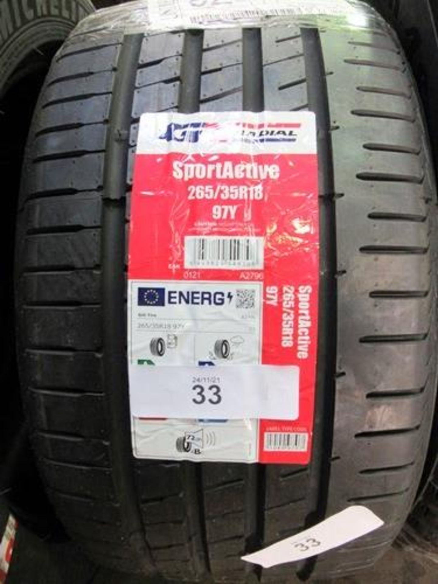 1 x GT Radial Sport Active tyre, size 265/35R18 - New with labels (GS16)