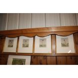 A set of four Vanity Fair cricket prints