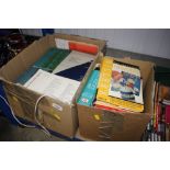 Two boxes of books and sheet music