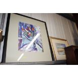 Paula Velarde, abstract study of a seafront; and a