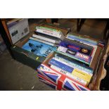 Two boxes of various books relating to aircraft et