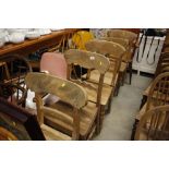 Five 19th Century mahogany dining chairs