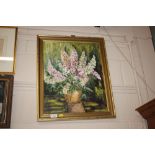 Oil on board, C E Cumins, still life study dated 1