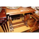 A pair of oak occasional tables