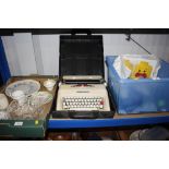 An Olivetti typewriter in fitted case