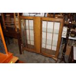 A glass fronted display cabinet