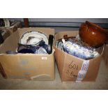 Two boxes of various sundry china