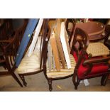 Set of four Victorian mahogany bar back chairs