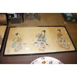 Yoshu Chikanobu Oban triptych depicting three Geis