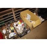 Four boxes containing various china, glassware etc