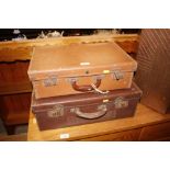 Two vintage suitcases