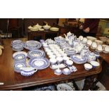 A quantity of willow pattern china etc.