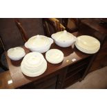 A quantity of Branksome Art Deco design dinnerware