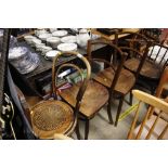 Three bentwood chairs