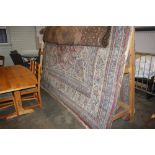 An approx. 9' x 9'10" Eastern floral patterned carpet AF