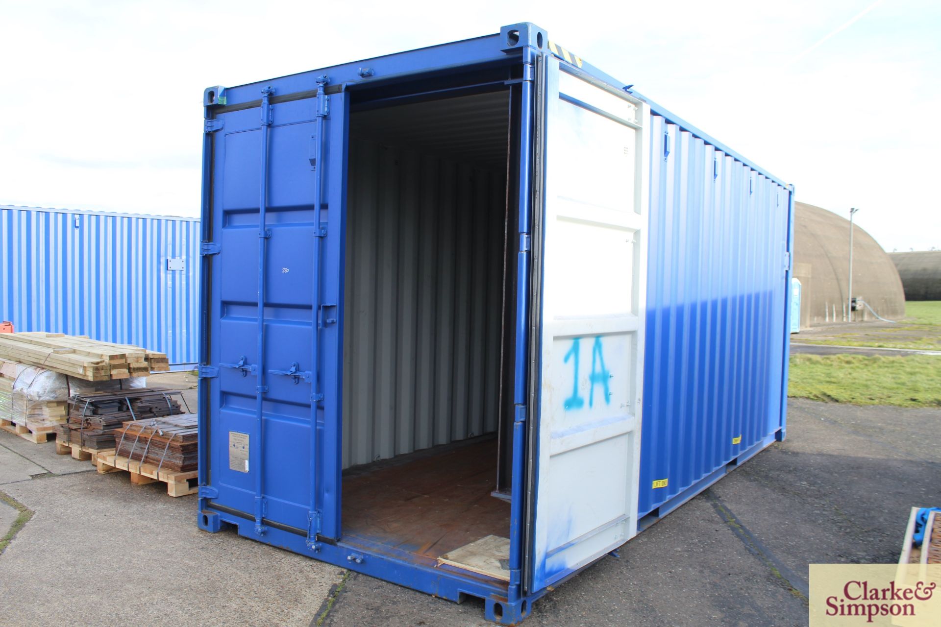 20ft x 9ft6in high shipping container. 2019. Partially reinforced to interior to include plates - Image 8 of 19
