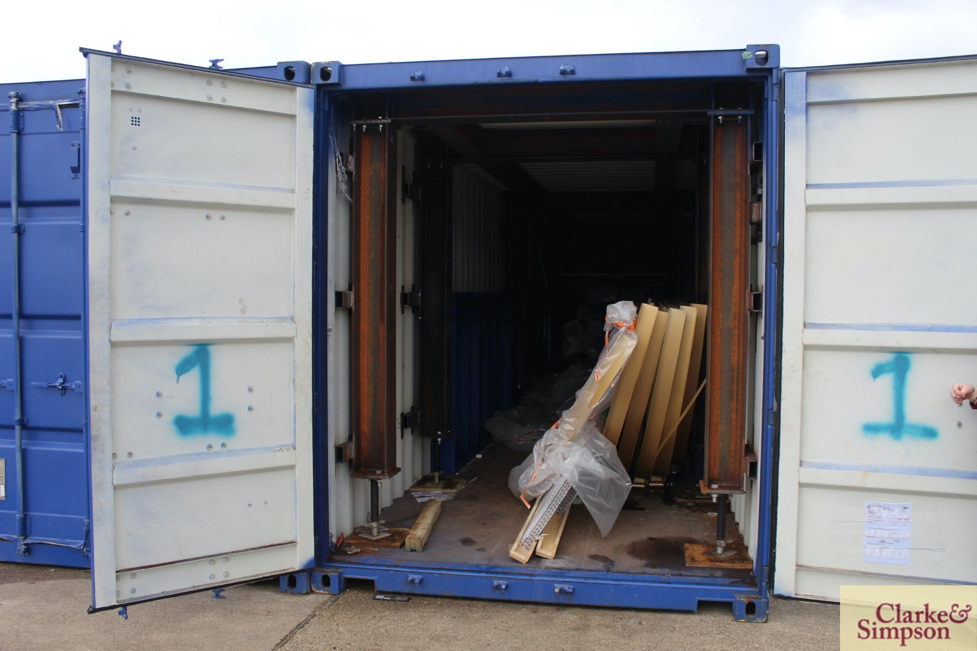 40ft x 9ft6in high shipping container. 2019. Heavily reinforced to interior to include plates - Image 7 of 14