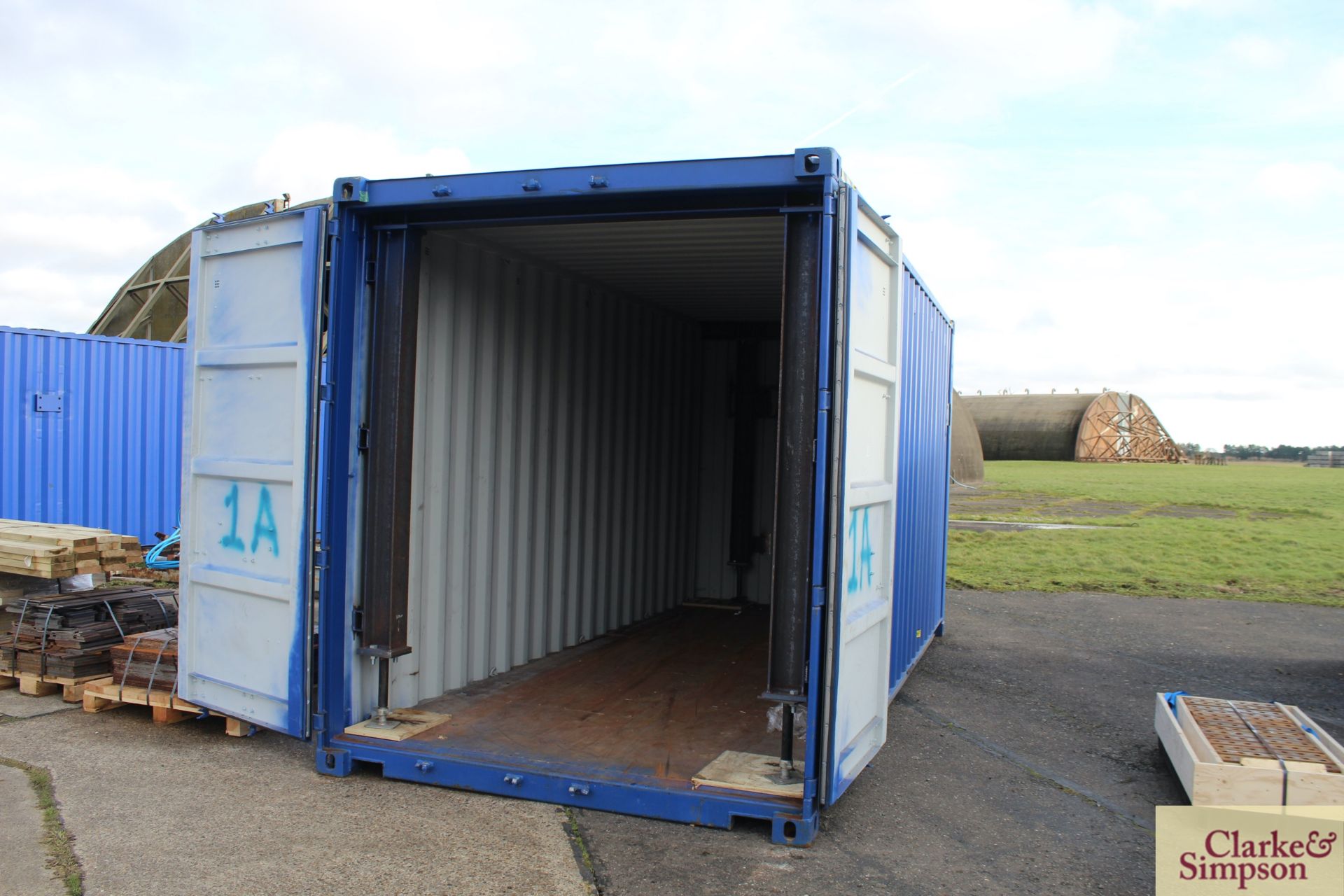 20ft x 9ft6in high shipping container. 2019. Partially reinforced to interior to include plates - Image 9 of 19