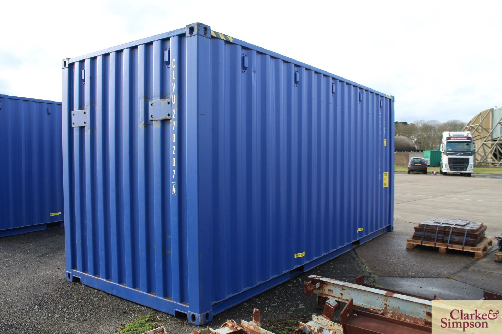 20ft x 9ft6in high shipping container. 2019. Partially reinforced to interior to include plates - Image 4 of 19