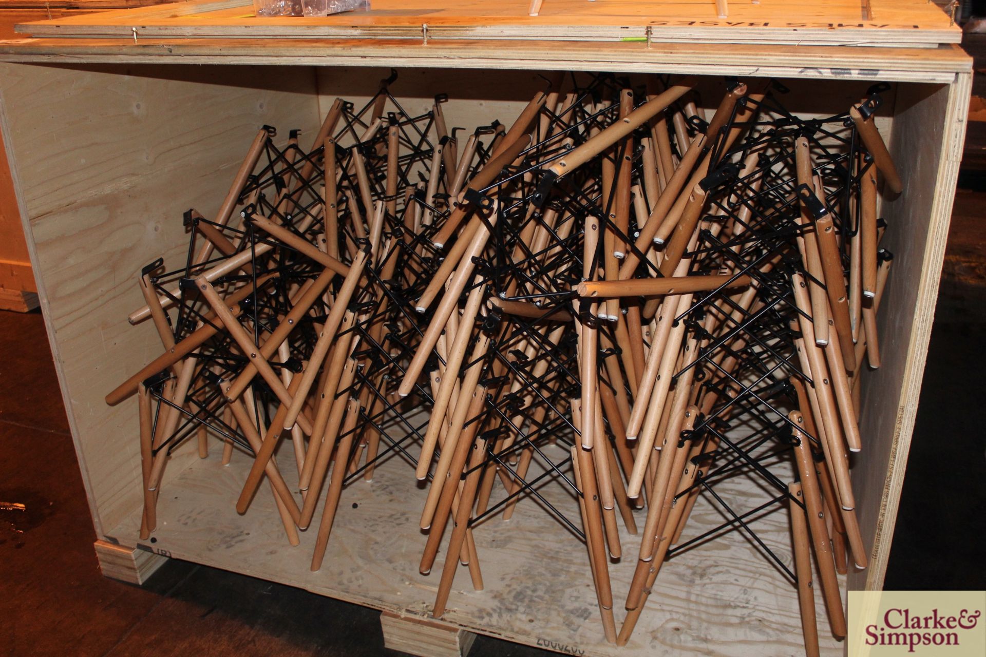 c.70x Eames style plastic side chairs with bases and some fixings. - Image 3 of 6