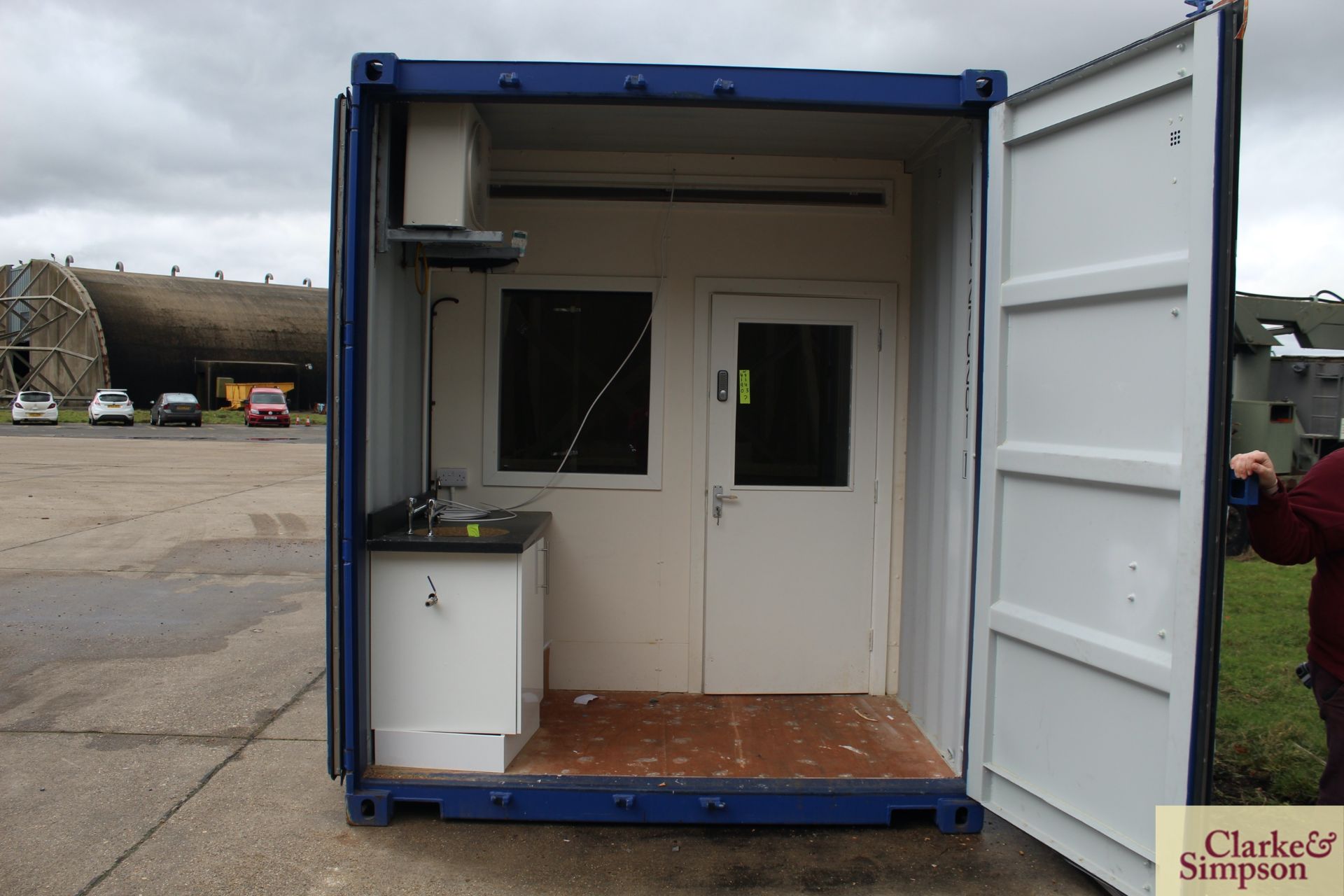 20ft x 9ft6in high shipping container. 2019. Fitted out as  office with kitchenette area with - Image 7 of 16